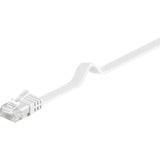 goobay Cat.6 netwerkkabel Wit, 5 meter, U/UTP, RJ-45, Platte kabel