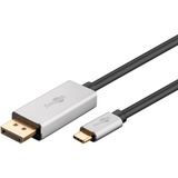 goobay USB-C 4.0 > DisplayPort adapter Zwart/zilver, 2 meter