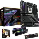 ALTERNATE Upgrade Kit X870E AORUS ELITE WIFI7 + Ryzen 7 9800X3D + 64 GB + 2 TB 990 SSD Zwart, Moederbord, CPU, Geheugen, SSD
