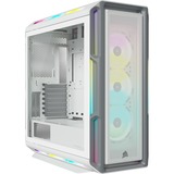 Corsair iCUE 5000T RGB Tower-behuizing Wit | 4x USB-A 3.2 (5 Gbit/s) | USB-C 3.2 (5 Gbit/s) | Audio | Window-kit