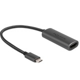 DeLOCK USB-C (male) > HDMI (female) (DP Alt Mode) adapter Grijs, 0,2 meter