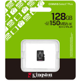 Kingston Canvas Select Plus 128 GB MicroSDXC geheugenkaart Zwart, UHS-I U1, Class 10, V10