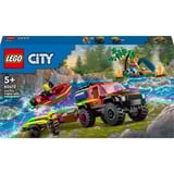 LEGO City - 4x4 brandweerauto met reddingsboot Constructiespeelgoed 60412