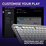 Logitech G515 LIGHTSPEED TKL RGB mechanisch gaming toetsenbord Wit, US-International lay-out (QWERTY), GL Tactile, 80% (TKL)	, Double-shot PBT, Bluetooth, 2.4GHz, USB