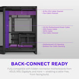 NZXT H6 RGB+ midi tower behuizing Zwart | 2x USB-A | 1x USB-C | RGB | Tempered Glass