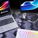 Sharkoon 3-Port USB 3.2 Gen 1 Aluminium + Gigabit LAN dockingstation Zwart