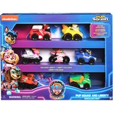 Spin Master PAW Patrol: The Mighty Movie, 7-delige Pup Squad en Liberty Racers Geschenkset Speelgoedvoertuig 