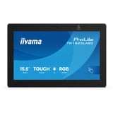 iiyama ProLite TW1625LASC-B3PNR 15.6" Public Display Zwart (mat), 2x USB-A, USB-C, Wi-Fi 6, BT, RJ-45