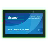 iiyama ProLite TW1625LASC-B3PNR 15.6" Public Display Zwart (mat), 2x USB-A, USB-C, Wi-Fi 6, BT, RJ-45