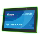 iiyama ProLite TW1625LASC-B3PNR 15.6" Public Display Zwart (mat), 2x USB-A, USB-C, Wi-Fi 6, BT, RJ-45