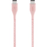 Belkin BOOSTCHARGE USB-C > USB-C kabel met bandje Roze, 1,2 meter