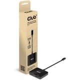 Club 3D USB-C (male) naar Dual HDMI (female) 4k/60HZ MST Hub hdmi splitter Zwart, CSV-1556