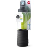 Emsa Drink2GO Glas Drinkfles Transparant/zwart, 0,7 Liter