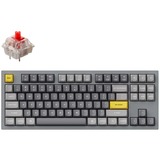 Keychron Q3-D1, toetsenbord Grijs, US lay-out, Gateron G Pro Red, RGB leds, TKL, hot swap