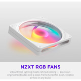 NZXT F140 RGB case fan Wit, 140 x 140 x 25 mm, PWM