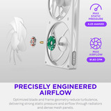 NZXT F140 RGB case fan Wit, 140 x 140 x 25 mm, PWM