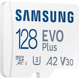SAMSUNG EVO Plus 128 GB microSDXC (2021) geheugenkaart Wit, UHS-I U3, Class 10, V30, A2
