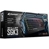 Sharkoon SKILLER Mech SGK3, gaming toetsenbord Zwart, BE Lay-out, Kailh Brown, RGB leds
