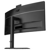 AOC CU34E4CW 34" Curved UltraWide monitor Zwart, HDMI, DisplayPort, Audio, LAN, USB-C, Webcam