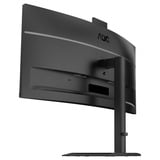 AOC CU34E4CW 34" Curved UltraWide monitor Zwart, HDMI, DisplayPort, Audio, LAN, USB-C, Webcam