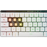 ASUS ROG Falchion RX Low Profile, gaming toetsenbord Wit, US lay-out, ROG RX Red, 65%, RGB led, USB / 2,4 GHz / Bluetooth
