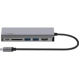 Belkin CONNECT Meerpoorts 6-in-1 USB-C hub dockingstation Zilver