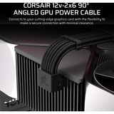 Corsair PSU 90° 12V-2x6 Style A kabel Zwart, 65 cm