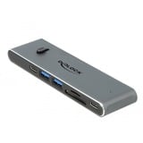 DeLOCK Docking Station Dual USB Type-C Grijs