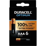 Duracell Optimum Alkaline AAA-batterijen 6 stuks