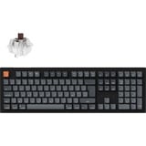 Keychron K10 Max-H3Z, toetsenbord Zwart/grijs, BE lay-out (AZERTY), Keychron Super Brown, RGB leds, Hot-swappable, Bluetooth, 2.4GHz