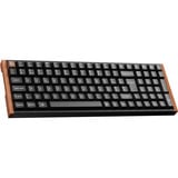Keychron K4 HE-F1Z Wireless, toetsenbord Zwart/houtkleur, BE Lay-out, Gateron Double-Rail Magnetic Nebula, RGB leds, 96%, Double-shot PBT, Hot-swappable, Bluetooth, 2.4GHz