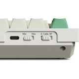 Keychron Q6 Max-P4Z QMK RGB mechanisch toetsenbord Wit, BE lay-out (AZERTY), Gateron Jupiter Banana, 100%, Hot-swappable, Bluetooth, 2.4GHz