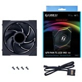 Lian Li UNI FAN TL 140 LCD Reverse Blade RGB case fan Zwart, 140 x 144 x 28 mm