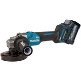 Makita Haakse slijper GA008GM201 Blauw/zwart, 2 x 4,0 Ah accu en snellader inbegrepen