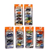 Matchbox Set met 5 auto's Speelgoedvoertuig Assortiment product, schaal 1:64 