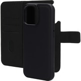 Mobiparts iPhone 16 Pro Max - 2-in-1 leather wallet case telefoonhoesje Zwart