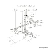 Neomounts DS45-600BL2-1 Monitorstandaard voor drie schermen 10-32" monitorarm Zwart