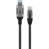 goobay Netwerkadapter USB-A 3.2 Gen1 naar RJ-45 Zwart/zilver, 5 meter