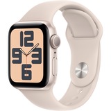 Apple Watch SE (2023) smartwatch Sterrenlicht, 40 mm, Sportbandje (S/M), Aluminium