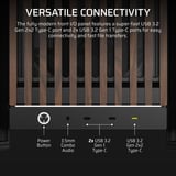 Corsair FRAME 5000D WOOD RS midi tower behuizing Zwart/houtkleur | 3x USB-C | Tempered Glass