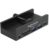 DeLOCK Externe 3-poort USB-hub met borgschroef Zwart