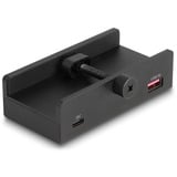DeLOCK Externe 3-poort USB-hub met borgschroef Zwart