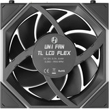 Lian Li UNI FAN TL LCD FLEX 120 Wireless RGB case fan Zwart, 124 x 120 x 28 mm, PWM