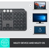 Logitech MX Keys Advanced Wireless Illuminated Keyboard, toetsenbord Zwart, US lay-out, Bluetooth 