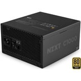 NZXT C1000 Gold ATX 3.1, 1000 Watt voeding  Zwart, 1x 12VHPWR, 3x PCIe, kabelmanagement