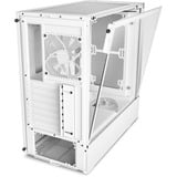 NZXT H5 Flow All White midi tower behuizing Wit (mat) | 1x USB-A | 1x USB-C | Tempered Glass