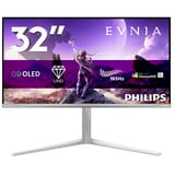 Philips Evnia 6000 32M2N6901A 31.5" 4K UHD gaming monitor Wit, 2x HDMI, 1x DisplayPort, USB-C, Audio, 165 Hz