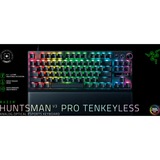 Razer Huntsman V3 Pro TKL RGB mechanisch gaming toetsenbord Zwart, US lay-out (QWERTY), Razer Analog Optical Gen 2, 80% (TKL)	, Double-shot PBT
