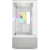 Sharkoon MK7 ARGB mini tower behuizing Wit | 2x USB-A | 1x USB-C | RGB | Tempered Glass