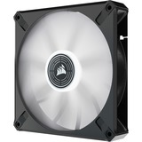 Corsair ML140 LED ELITE White case fan Zwart/wit, 4-pins PWM fan-connector